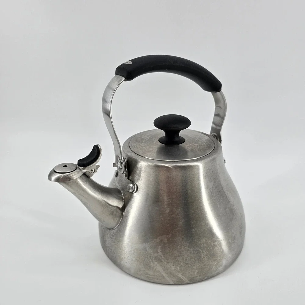 OXO Classic Tea Kettle Stovetop Whistling 18/8 Stainless Steel Silver 1.7QT